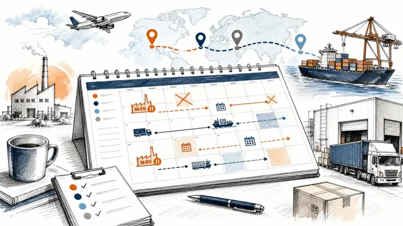 Factory holiday and cargo cutoff calendar for importers
