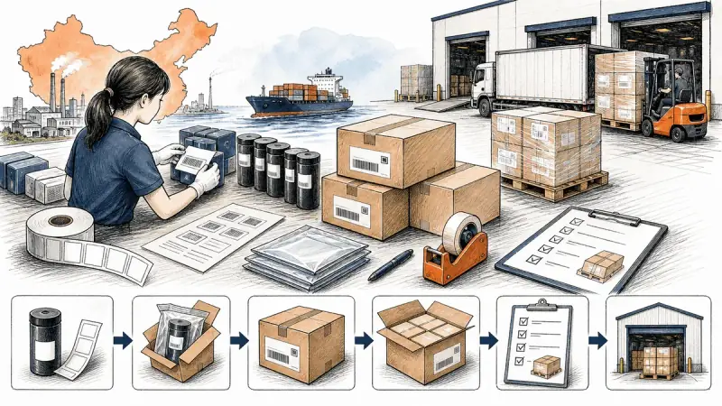 FNSKU labeling and FBA prep from China