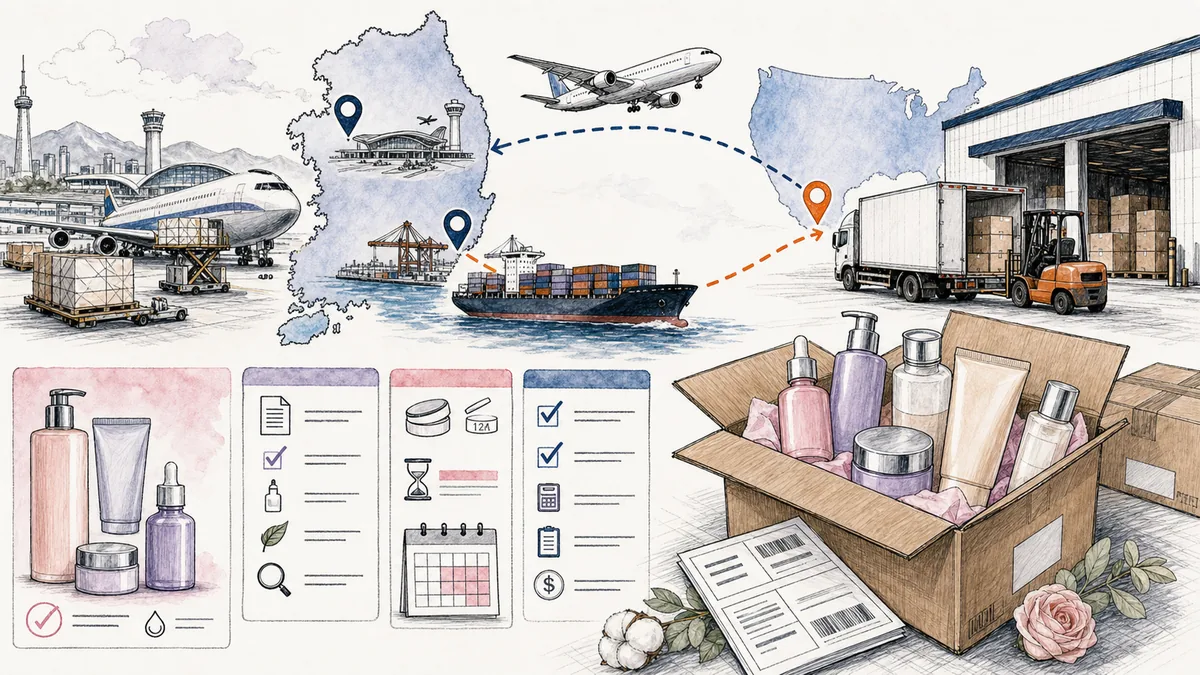 K-beauty shipping to Amazon FBA from Korea