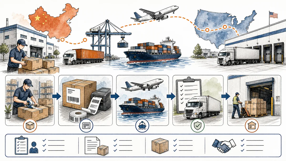 Ship from China to Walmart WFS warehouses